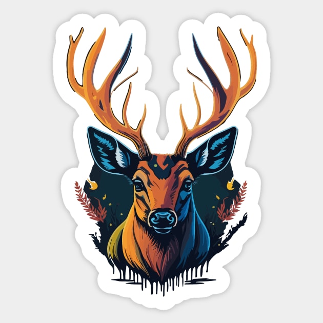 Deer Portrait Sticker by SpriteGuy95